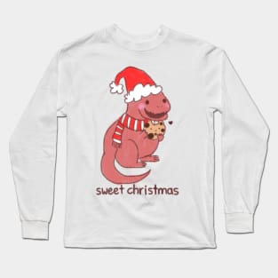 Christmas dinosaur T Rex Long Sleeve T-Shirt